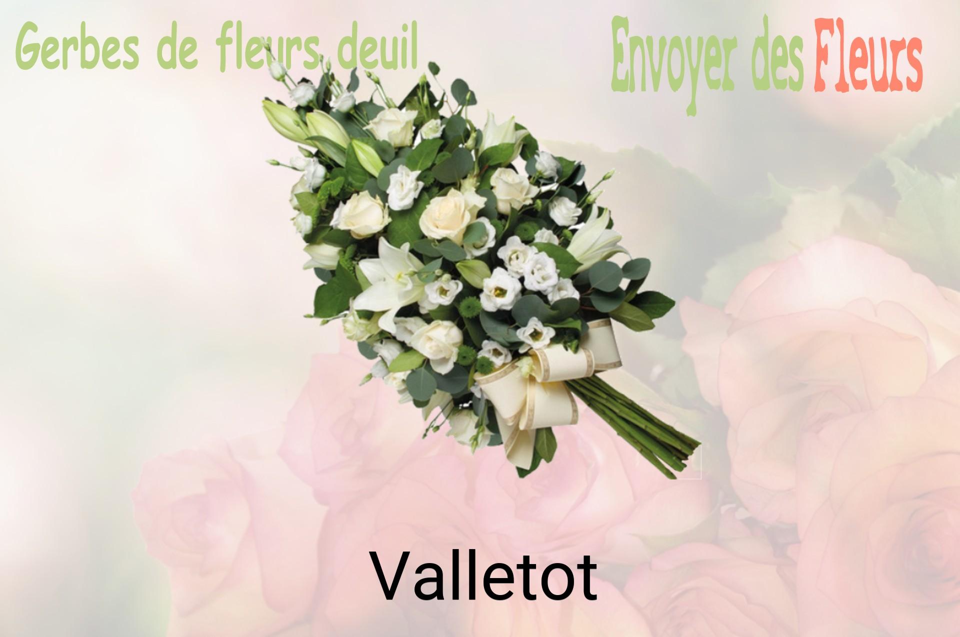 Gerbe de fleurs de deuil livrée à Valletot